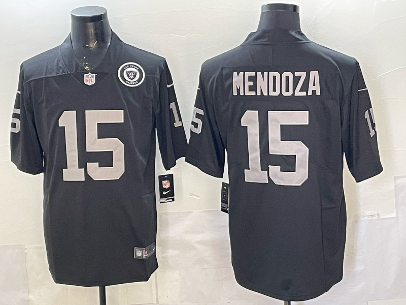 Men 2026 Oakland Raiders #15 Mendoza Black Nike Limited NFL Jersey 0401004->oakland raiders->NFL Jersey